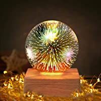 SOOTOP Romántica Luz de Noche Led- Lámpara de Bola de Cristal de Cielo Estrellado- Luz de Ambiente Enchufable Usb Luces…
